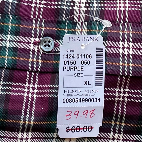 Jos. A Bank flannel shirt.  Size XL - Picture 3 of 3